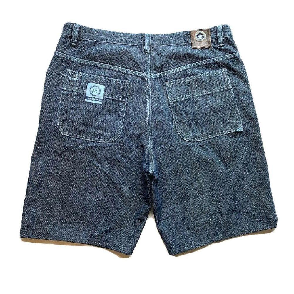 Enyce Jean Denim Shorts Mens 40 Baggy Relaxed Dark Blue Skater Hip Hop Summer